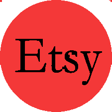 A red circle with the word etsy on it.